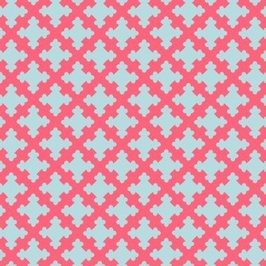 Foursquare Silhouette // small print // Light Bubblegum Decorative Motif on Pinkalicious