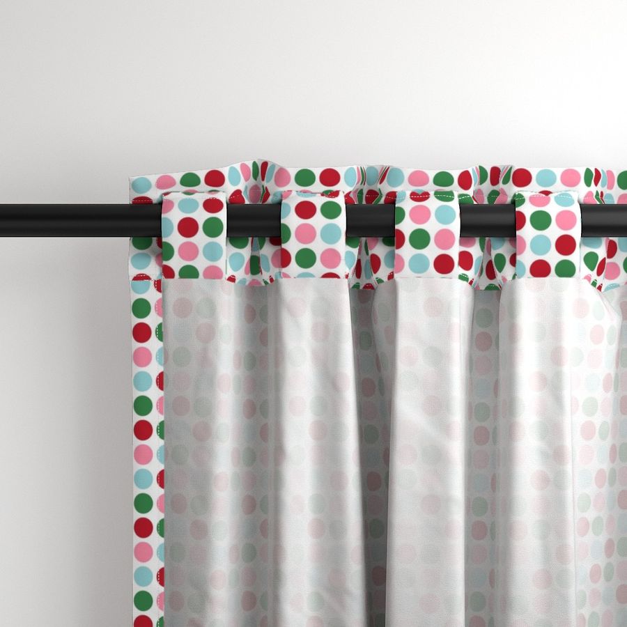 polka dots multi one MED red green blue pink - christmas wish collection