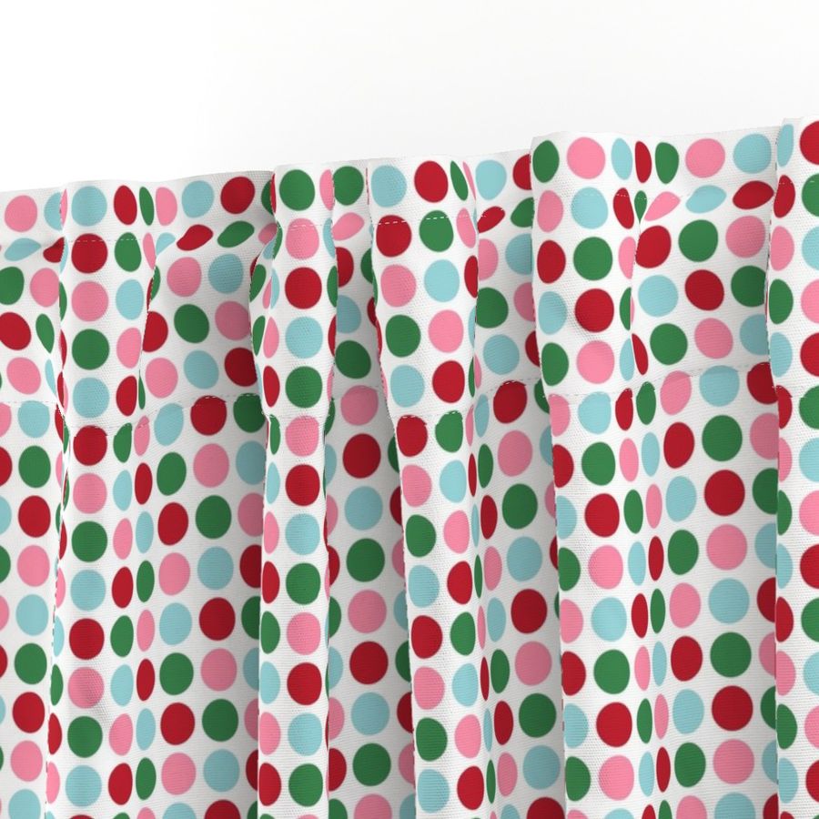 polka dots multi one MED red green blue pink - christmas wish collection