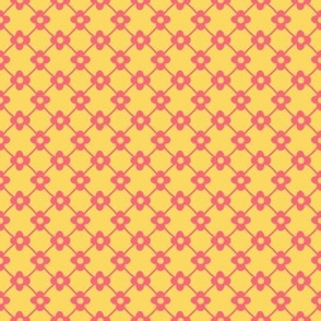 Lattice & Wallflowers Silhouette // small print // Pinkalicious Blossoms on Sweet Lemon