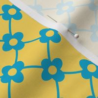 Lattice & Wallflowers Silhouette // medium print // Bubblegum Blossoms on Sweet Lemon
