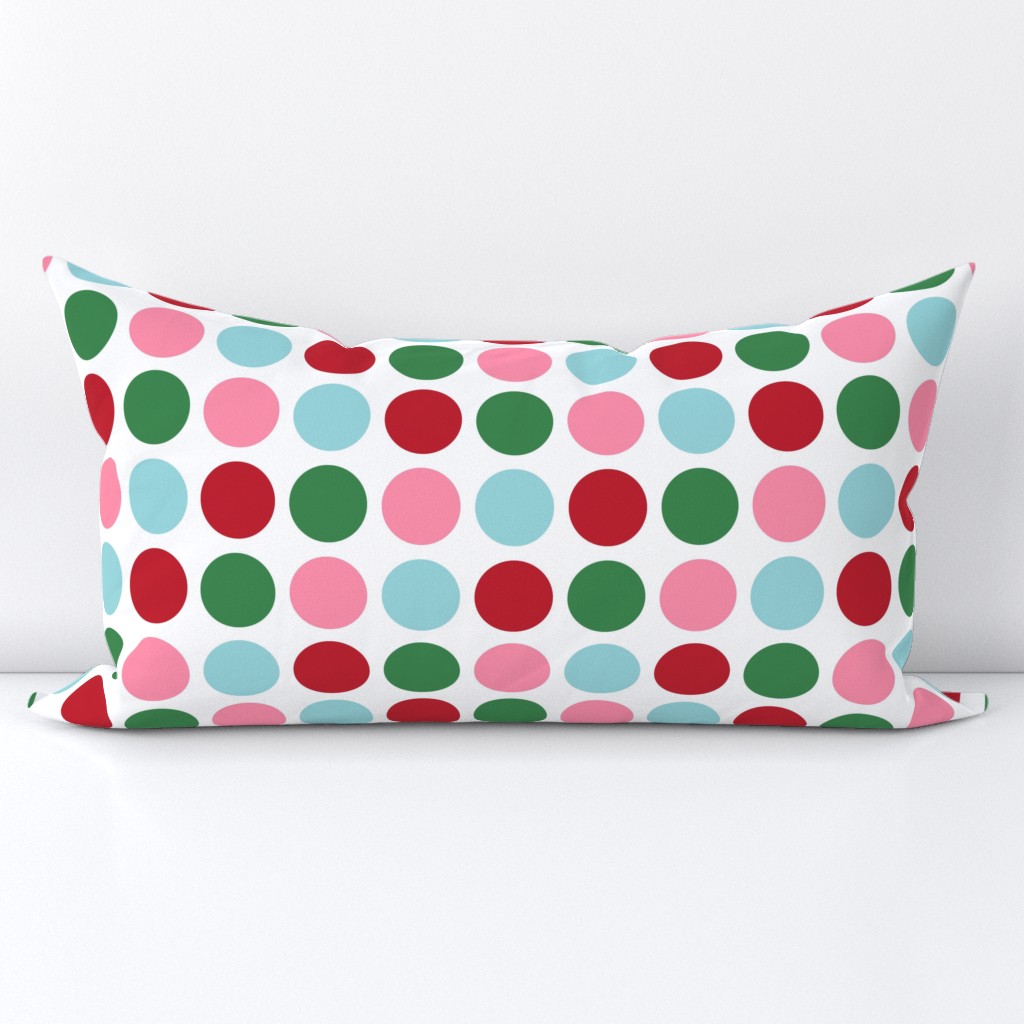 polka dots multi one LG red green blue pink - christmas wish collection