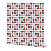 polka dots multi one LG red green blue pink - christmas wish collection