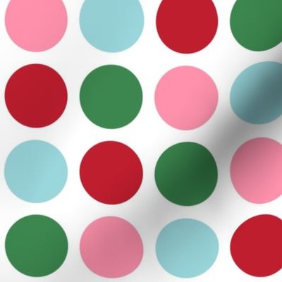 polka dots multi one LG red green blue pink - christmas wish collection