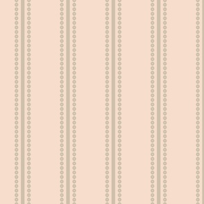 Dots and Stripes Blush Pink with Taupe Stripes