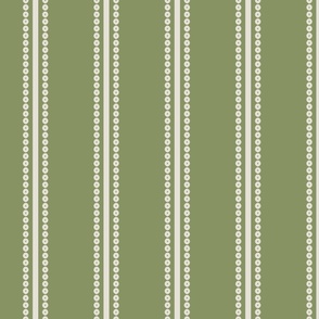 Dots and Stripes - Fresh Green and taupe