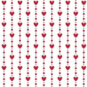 heart bead strings MED red - christmas wish collection