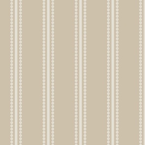 Dots and Stripes Taupe and cream