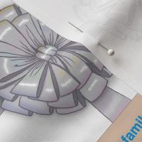 Silver gift bows - cocktail napkins 