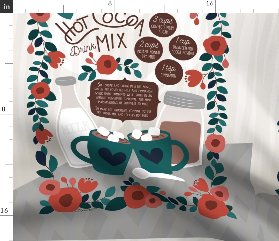 Tea Towel-Hot Cocoa Mix Recipe- vertical