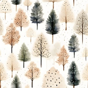 Watercolor Forest - large