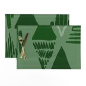 Playful Triangles in Shades of Green