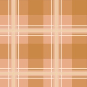 Medium Plaid Pink Caramel Cream