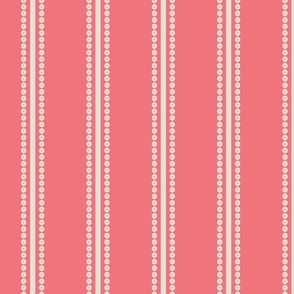 Stripes and Dots - Bright Pink and Cream