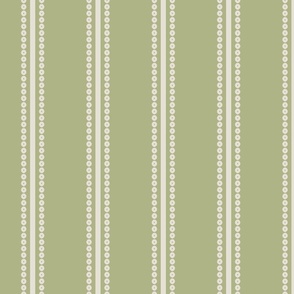 Dotes and Stripes - Soft Green