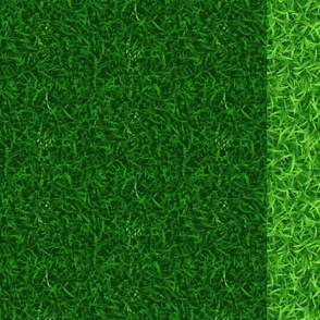 Sports Field Two-Tone Fake Green Grass Pitch Surface