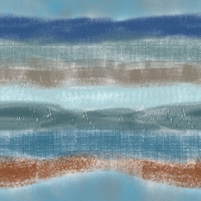 Vertical texture stripes, blue-orange tones