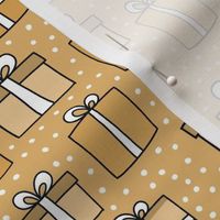 Medium Scale Gifts Presents Joyful Christmas Doodles in Gold