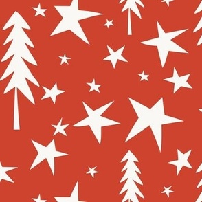Wish Upon A Star - Christmas Red Ivory Large