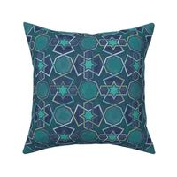 Estelar Watercolour Geometric Coastal Chic Classic coastalchiccc Navy Medium 