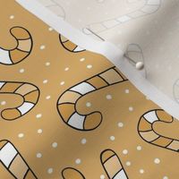 Medium Scale Candy Canes Joyful Christmas Doodles in Gold