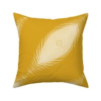 Goldenrod diagonal feathers / large