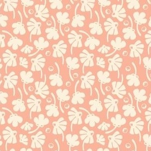 First of Spring Small in Cream on Coral Pink