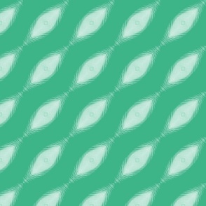 Mint Green diagonal feathers / small