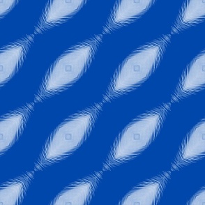Cobalt blue diagonal feathers / medium