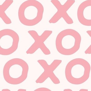 Xs and Os Stripe in Blush Pink (Jumbo)