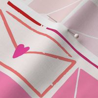 Love Letters Envelopes in Hot Pink and Red (Large)