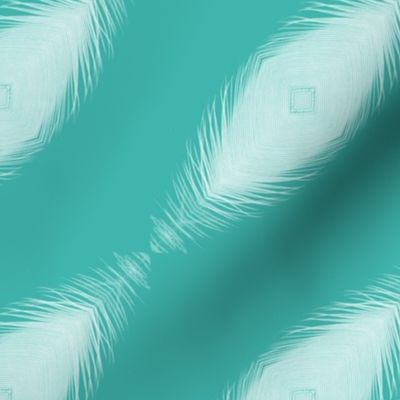 Verdigris diagonal feathers/ medium