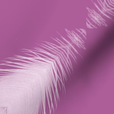 Radiant Orchid diagonal feathers / large