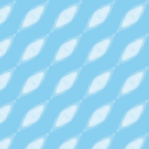 Light blue diagonal feathers / small
