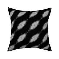Black and white diagonal feathers / small