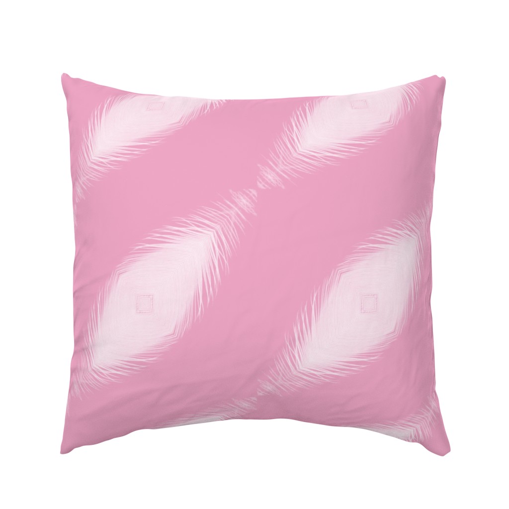 Metallic Pink diagonal feathers / large