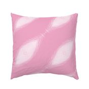 Metallic Pink diagonal feathers / large