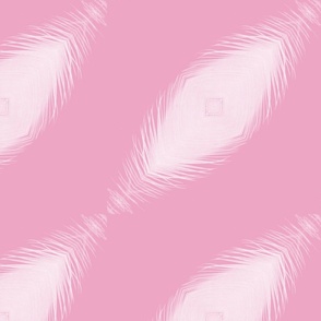 Metallic Pink diagonal feathers / large