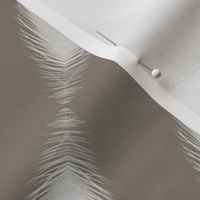 Grey Tweed diagonal feathers/  small