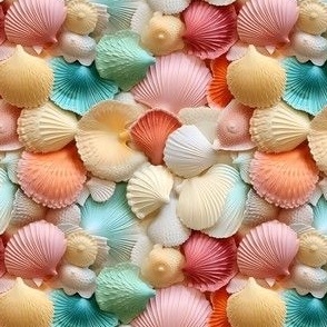 Seaside Serenity: Pastel Shellfish Decor
