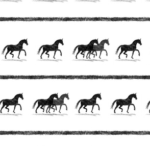 Horses In Motion | Black | Mid