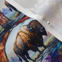 Stained Glass Bison