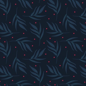 navy holiday leaves