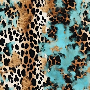 leopard turqouse 