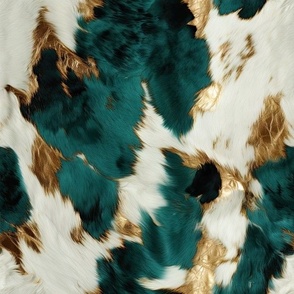 turqoiuse cow hide