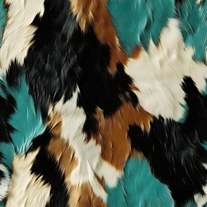 cowhide mixed colours