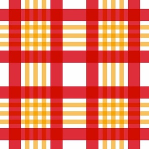 Snow Thyme Winter Plaid red and yellow