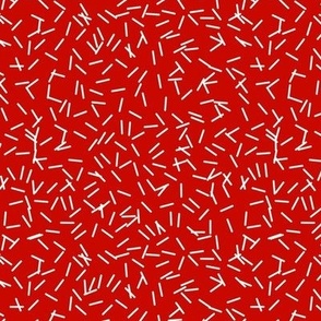 Snow Thyme Sprinkles on red 