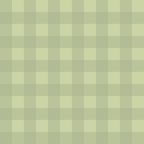 1 1/2 in Gingham check - shades of sage green