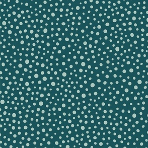 french country dots teal